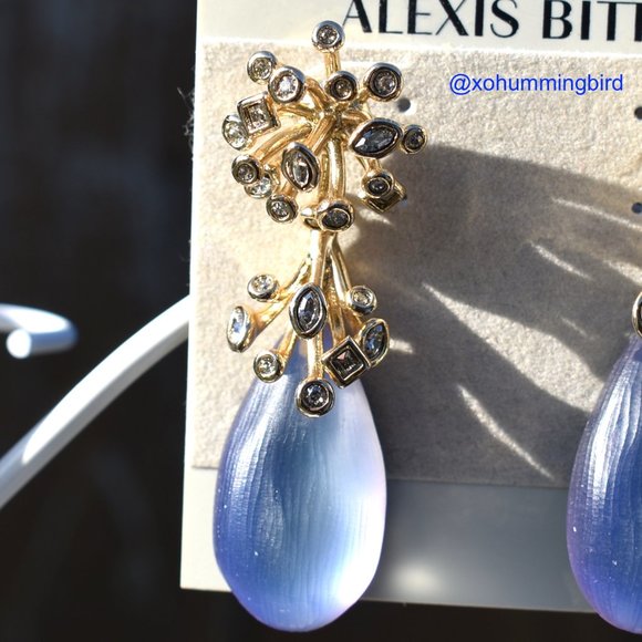 Alexis Bittar Jewelry - Alexis Bittar | Purple & Gold Study Stud Earrings w/Crystal Burs